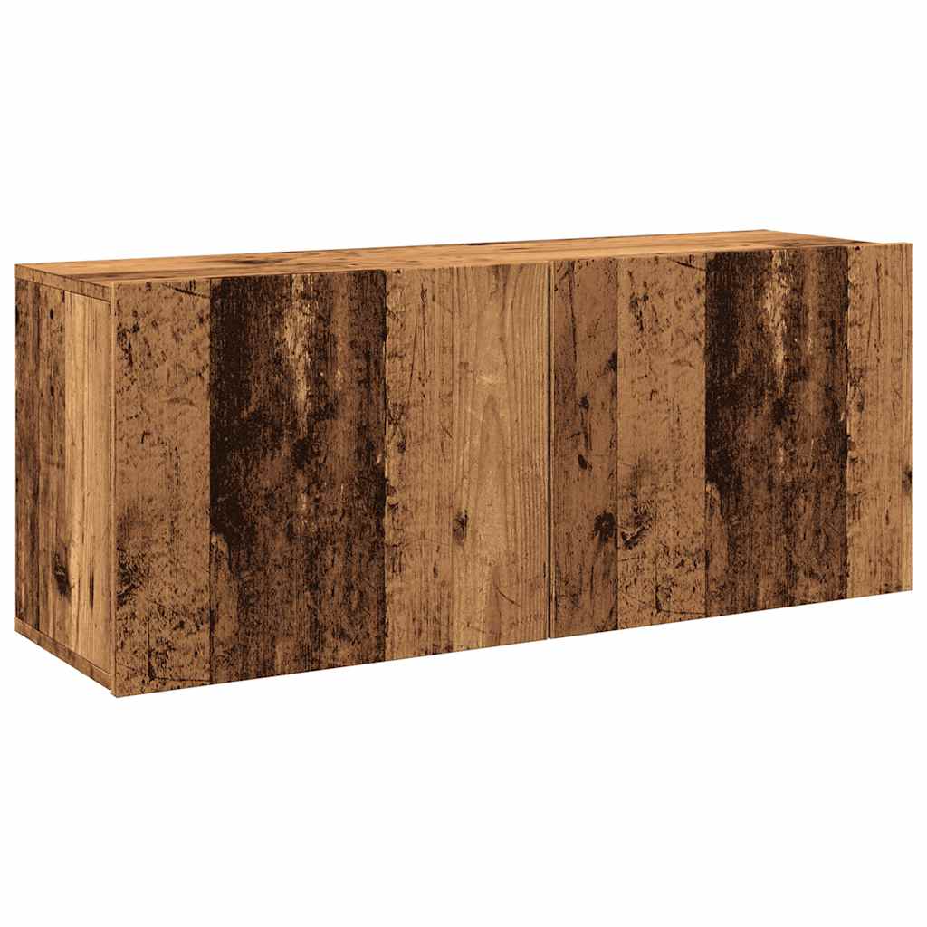 Tv-meubel wandgemonteerd 100x30x41 cm oud houtkleurig