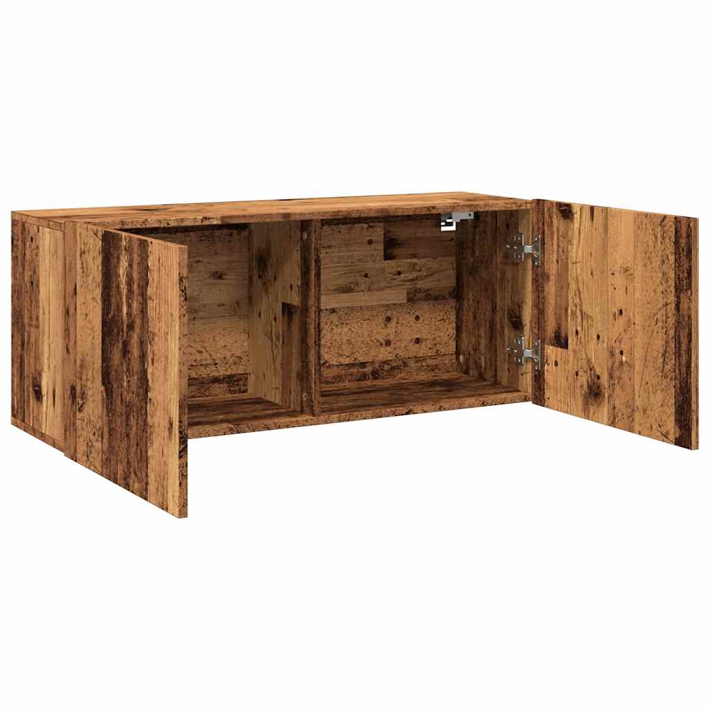 Tv-meubel wandgemonteerd 100x30x41 cm oud houtkleurig