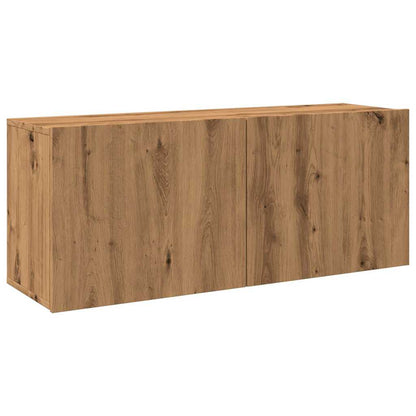 Tv-meubel wandgemonteerd 100x30x41 cm artisanaal eikenkleurig