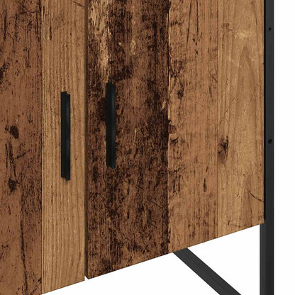 Wastafelkast 60x33x60 cm bewerkt hout oud houtkleurig