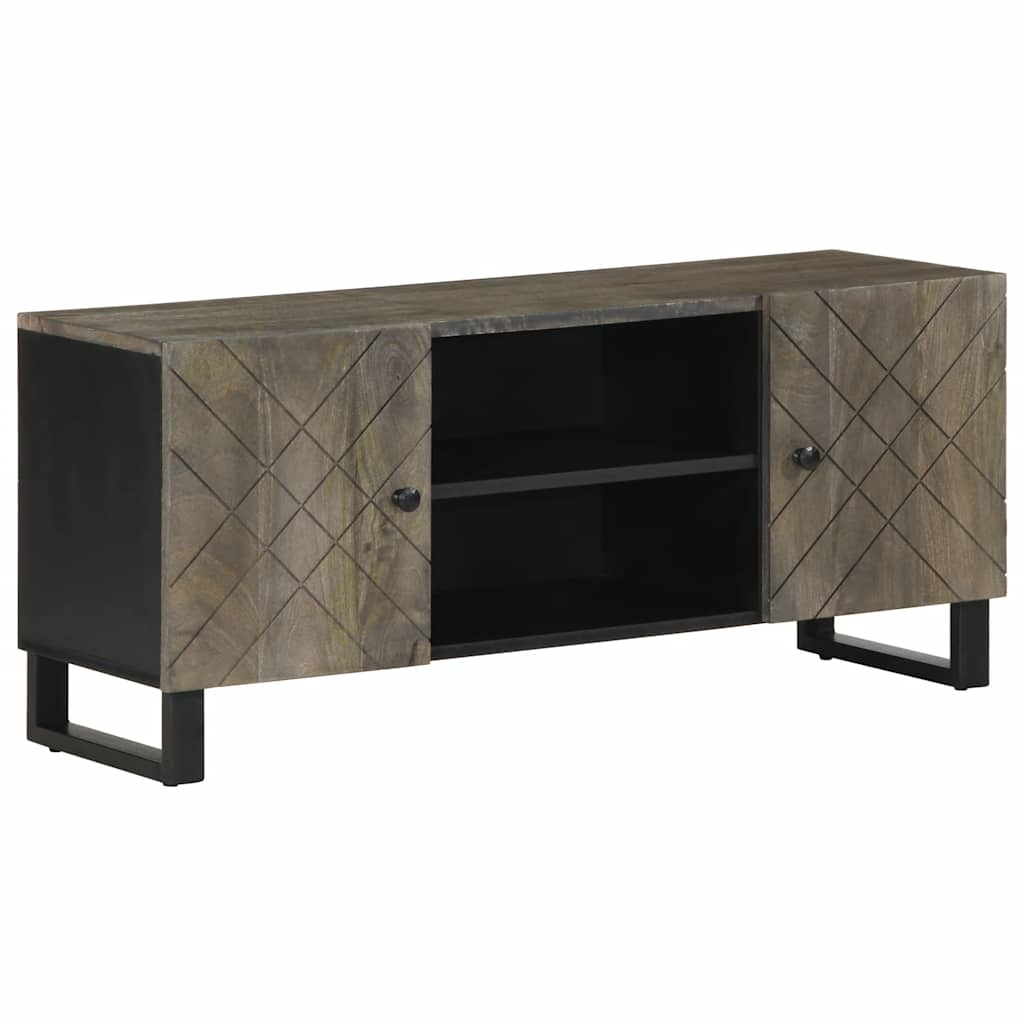 Tv-meubel 105x33x46 cm massief mangohout zwart