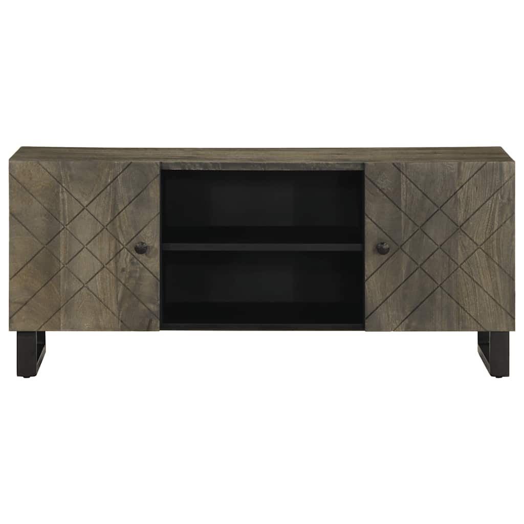 Tv-meubel 105x33x46 cm massief mangohout zwart