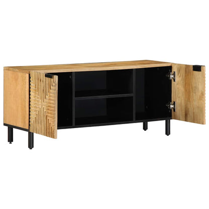 Tv-meubel 105x33x46 cm massief mangohout bruin