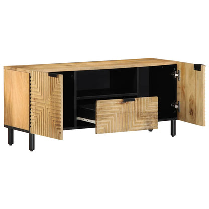 Tv-meubel 105x33x46 cm massief mangohout bruin