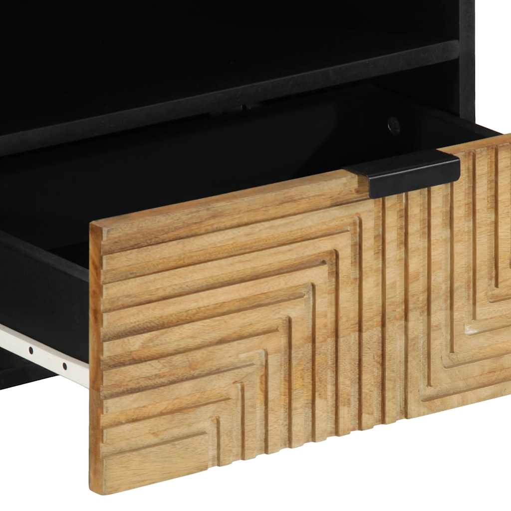 Tv-meubel 80x33x46 cm massief mangohout bruin