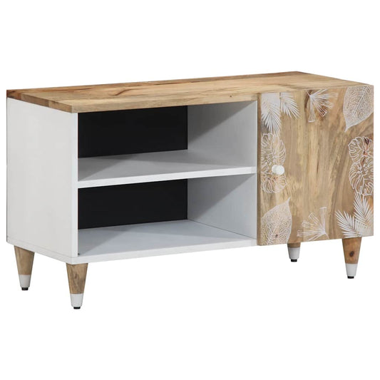 Tv-meubel 80x31,5x46 cm massief mangohout