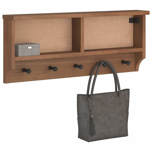 Wandkapstok SANDNES 87x12x35 cm massief grenenhout