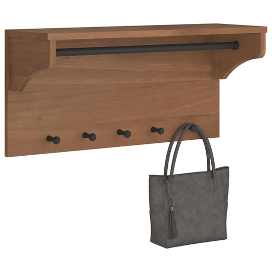 Wandkapstok SANDNES 87x30x42 cm massief grenenhout