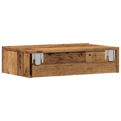 Tv-meubels met LED-verlichting 2 st 60x35x15,5 cm oud hout