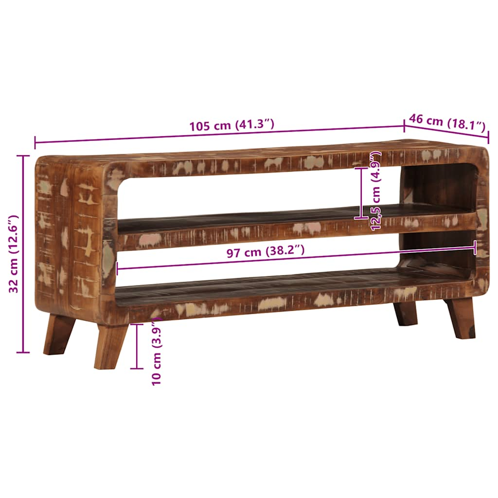 Tv-meubel 105x46x32 cm massief gerecycled hout