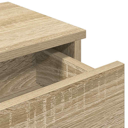 Wandschap met lades 80x31x17 cm bewerkt hout sonoma eikenkleur