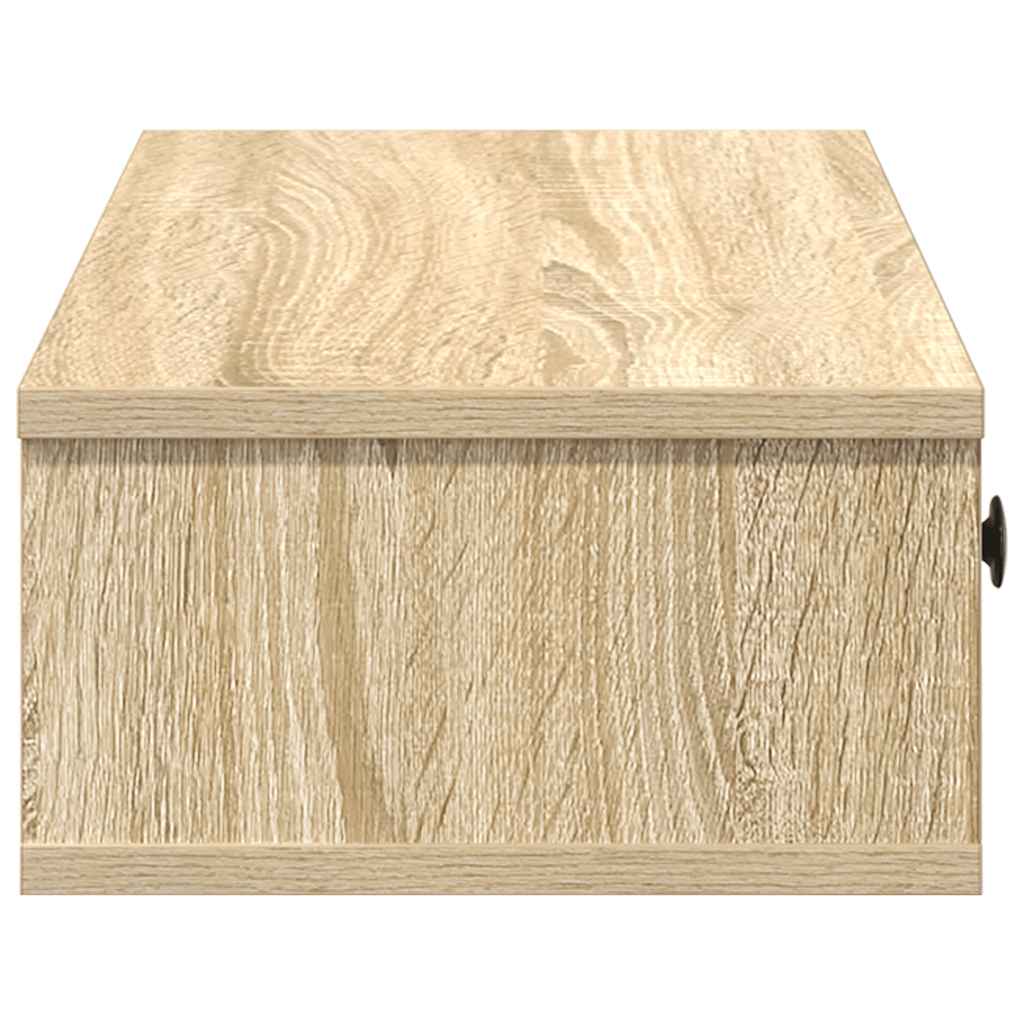 Wandschap met lades 100x37,5x19 cm bewerkt hout sonoma eiken