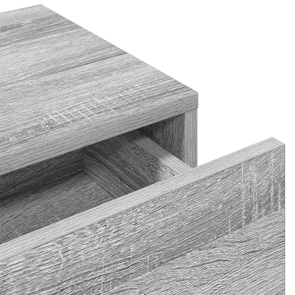 Wandschap met lades 60x26,5x15 cm bewerkt hout grijs sonoma