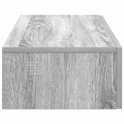 Wandschap met lades 80x33x17 cm bewerkt hout grijs sonoma eiken