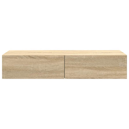 Wandschap met lades 100x36x19 cm bewerkt hout sonoma eikenkleur