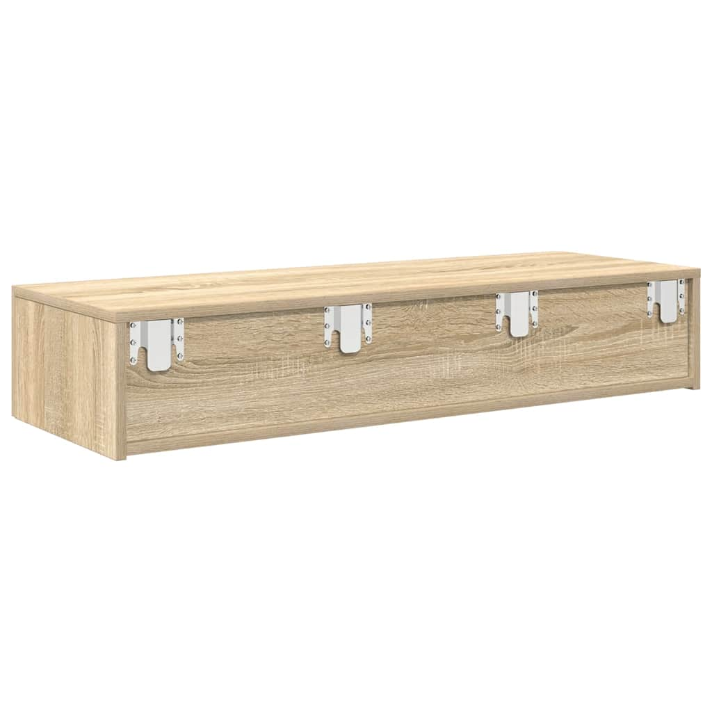 Wandschap met lades 100x36x19 cm bewerkt hout sonoma eikenkleur