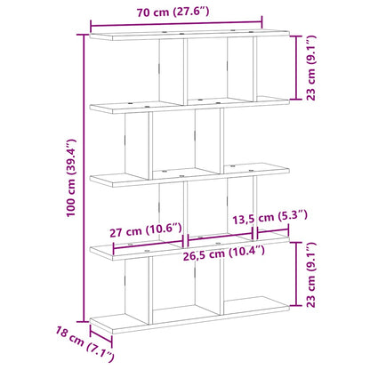 Wandschap kubus 12 vakken bewerkt hout zwart