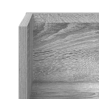 Wandschappen 2 st 100x16,5x16,5 cm bewerkt hout grijs sonoma