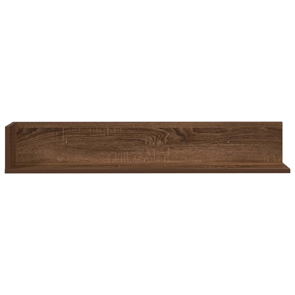 Wandschappen 2 st 100x16,5x16,5cm bewerkt hout bruin eikenkleur