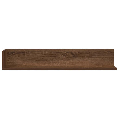 Wandschappen 2 st 100x16,5x16,5cm bewerkt hout bruin eikenkleur