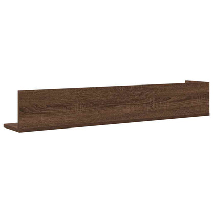 Wandschappen 2 st 100x16,5x16,5cm bewerkt hout bruin eikenkleur