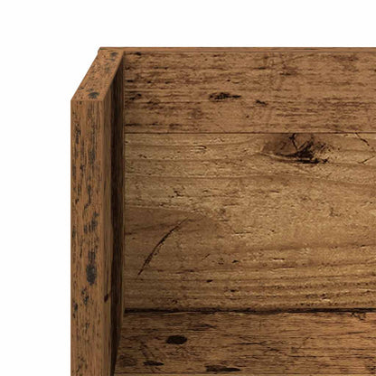 Wandschappen 2 st 100x16,5x16,5 cm bewerkt hout oud houtkleurig