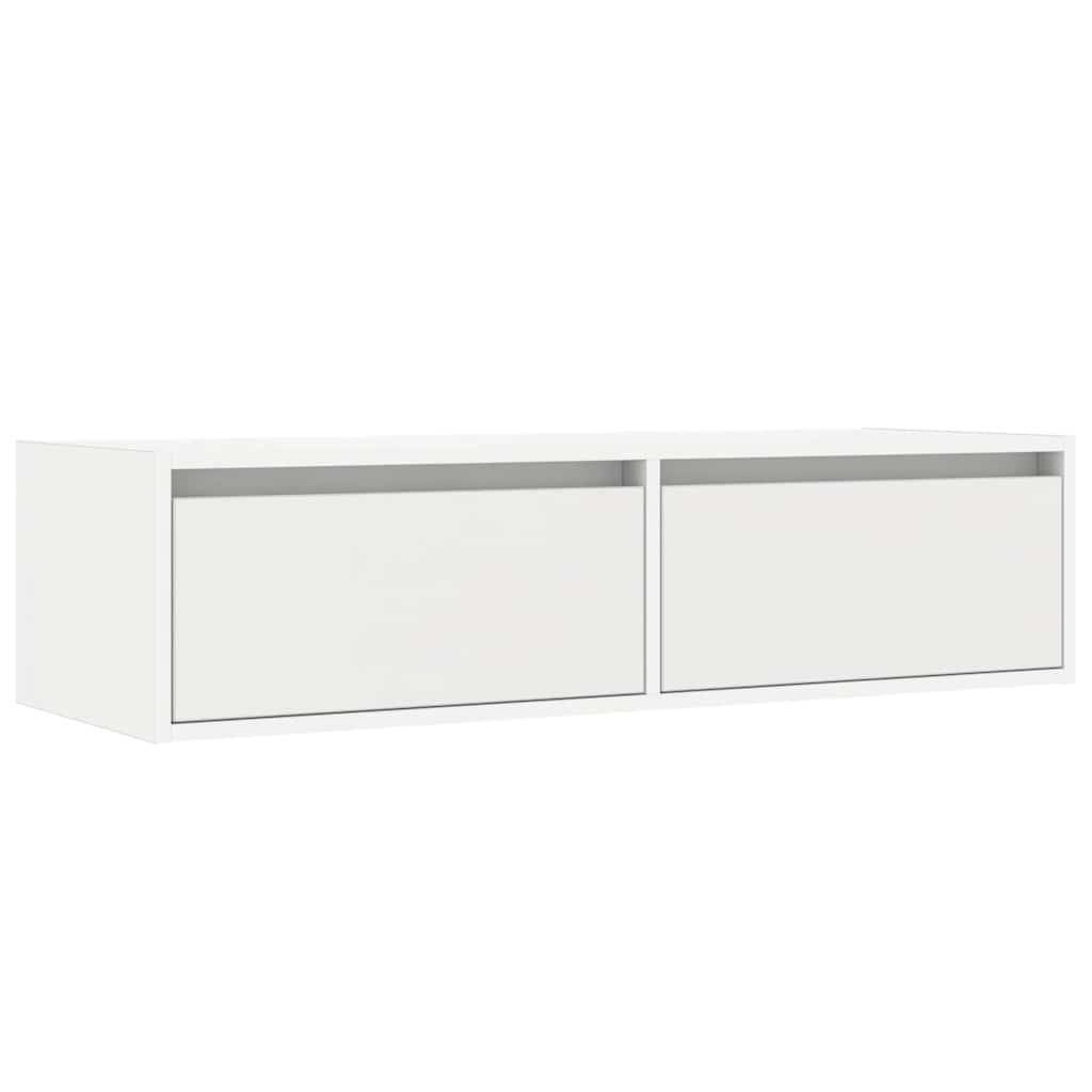 Tv-meubel met LED-verlichting 100X35,5x25 cm wit