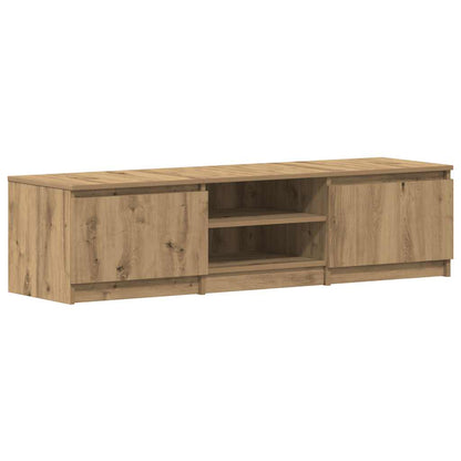 Tv-meubel 140x40x36 cm bewerkt hout artisanaal eikenkleurig