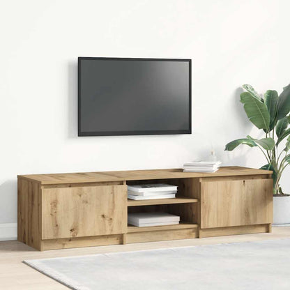 Tv-meubel 140x40x36 cm bewerkt hout artisanaal eikenkleurig