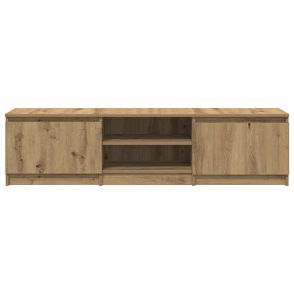 Tv-meubel 140x40x36 cm bewerkt hout artisanaal eikenkleurig