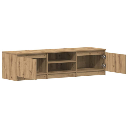 Tv-meubel 140x40x36 cm bewerkt hout artisanaal eikenkleurig