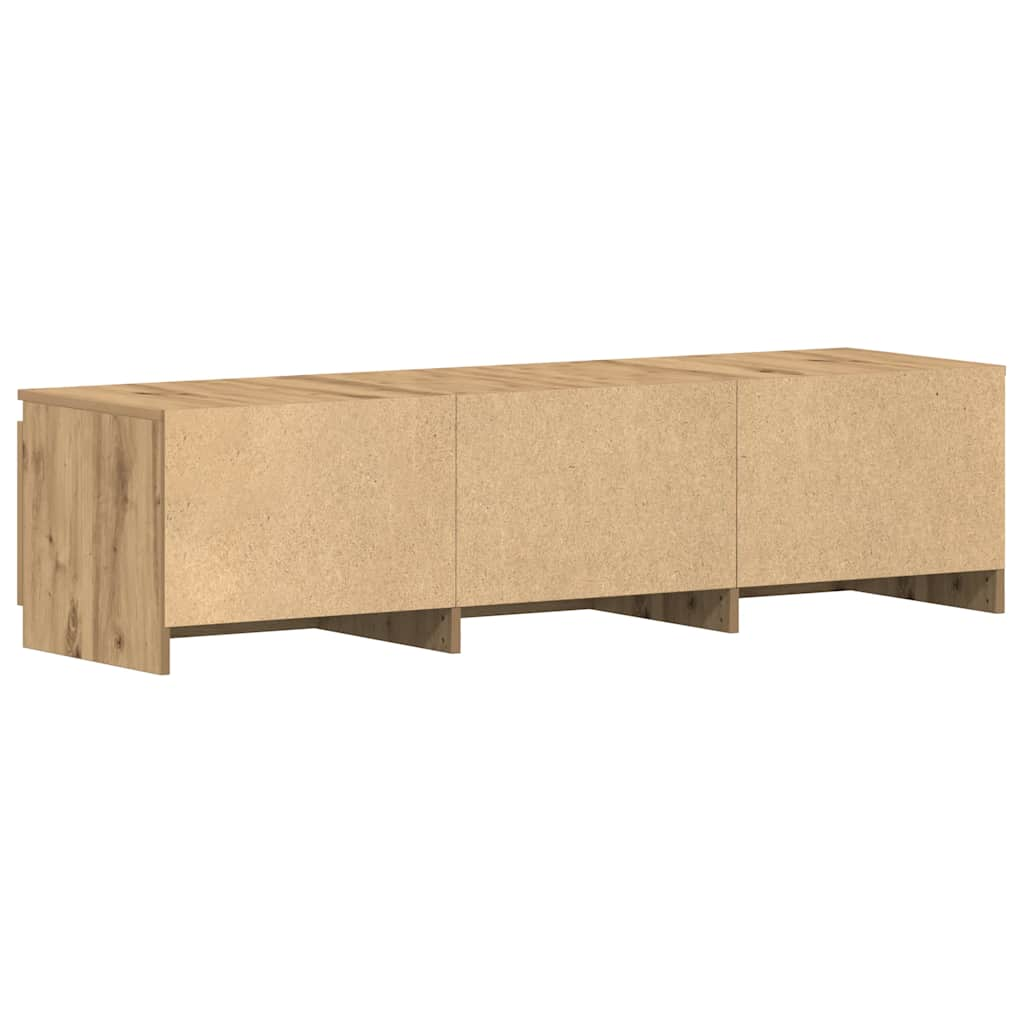 Tv-meubel 140x40x36 cm bewerkt hout artisanaal eikenkleurig