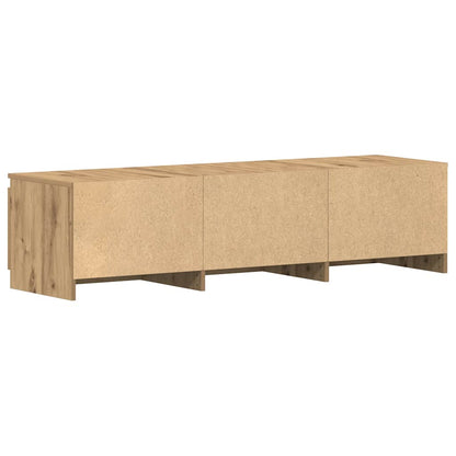 Tv-meubel 140x40x36 cm bewerkt hout artisanaal eikenkleurig