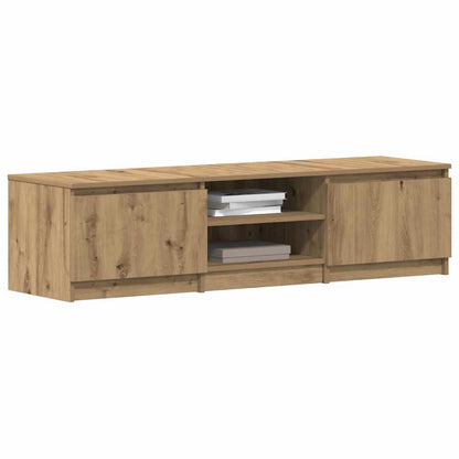 Tv-meubel 140x40x36 cm bewerkt hout artisanaal eikenkleurig